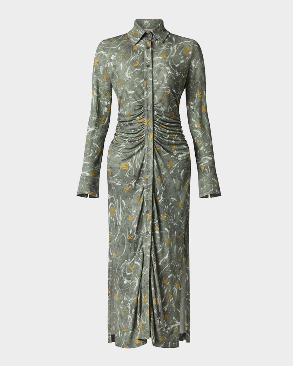 Claudia Abstract Gathered Waist Dress